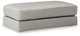 Amiata Glacier Leather Oversized Accent Ottoman - Ella Furniture