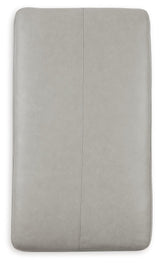 Amiata Glacier Leather Oversized Accent Ottoman - Ella Furniture