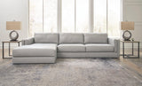 Amiata Glacier Leather 2-Piece Sectional With Chaise
