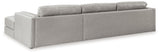 Amiata Glacier Leather 2-Piece Sectional With Chaise