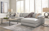 Amiata Glacier Leather 2-Piece Sectional With Chaise