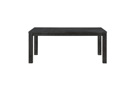 Orem Antique Black Modern Casual Solid Wood And Oak Veneers Gray Fabric Dining Room Set - Ella Furniture