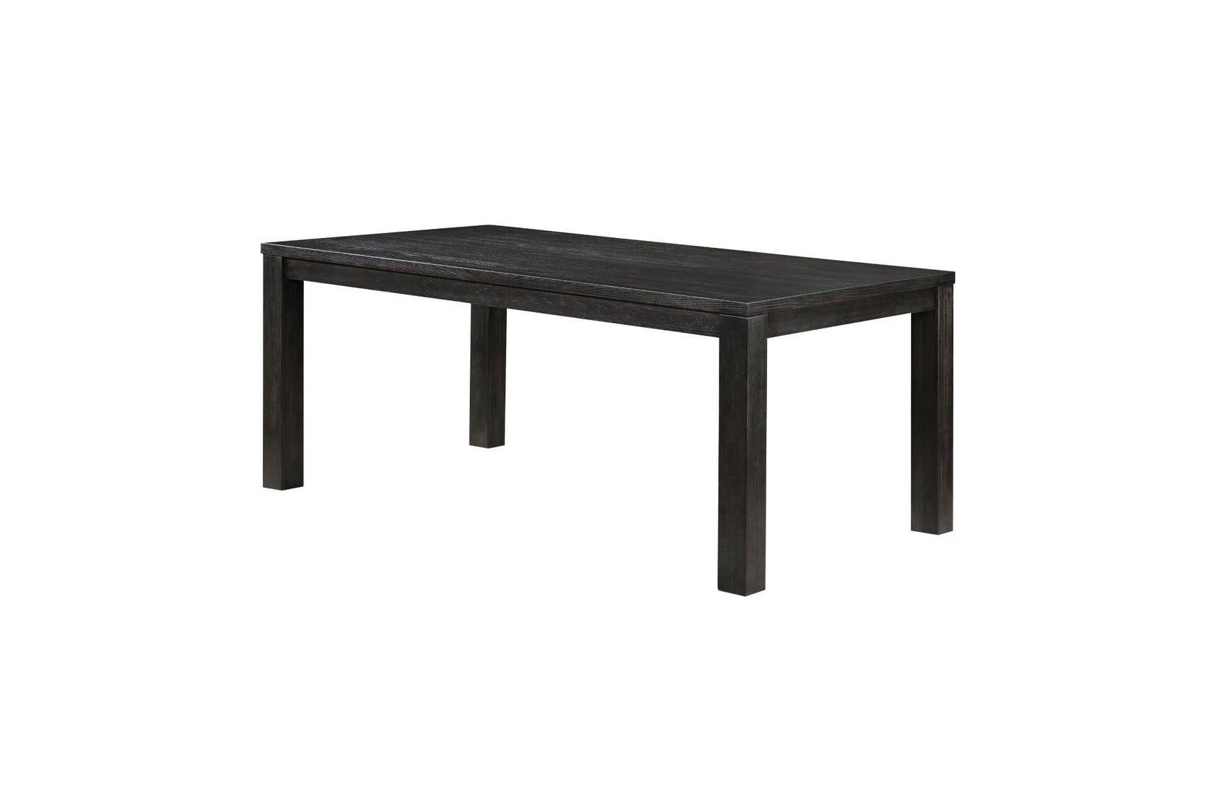 Orem Antique Black Modern Casual Solid Wood And Oak Veneers Gray Fabric Dining Room Set - Ella Furniture