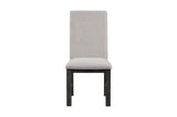 Orem Antique Black Modern Casual Solid Wood And Oak Veneers Gray Fabric Dining Room Set - Ella Furniture