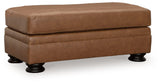 Carianna Caramel Leather Ottoman