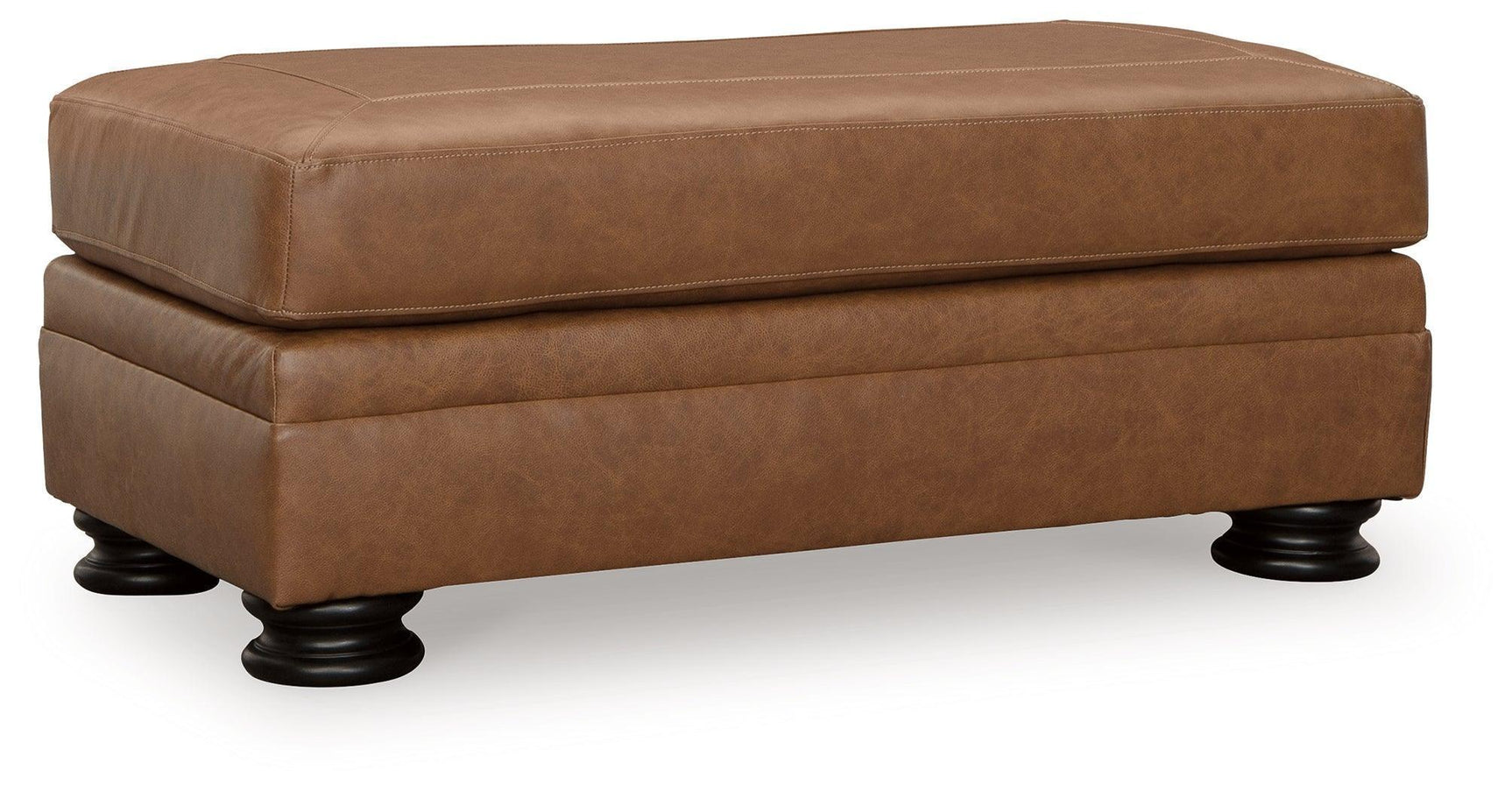 Carianna Caramel Leather Ottoman