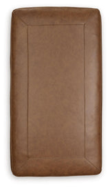 Carianna Caramel Leather Ottoman