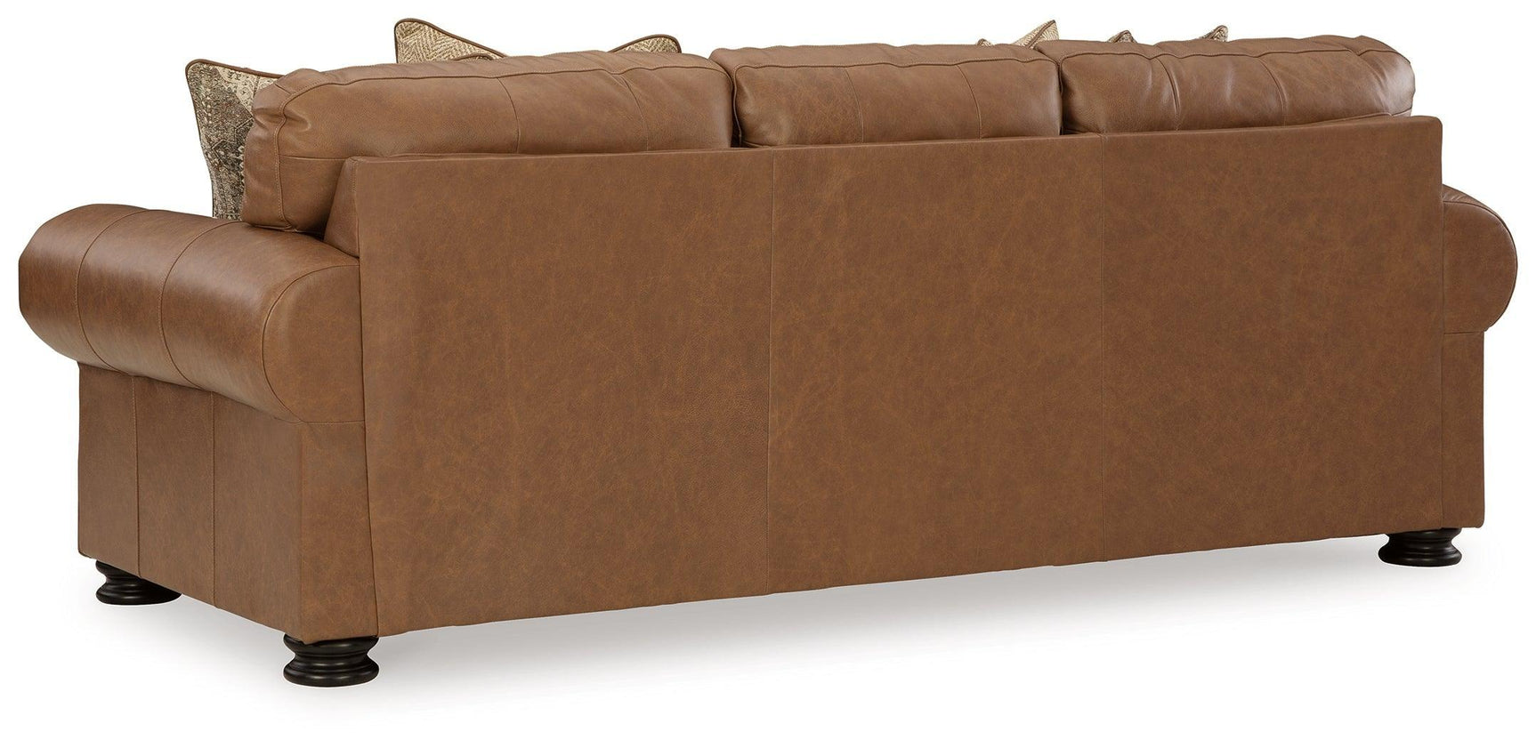 Carianna Caramel Leather Queen Sofa Sleeper - Ella Furniture