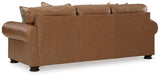 Carianna Caramel Leather 3-Seat Sofa