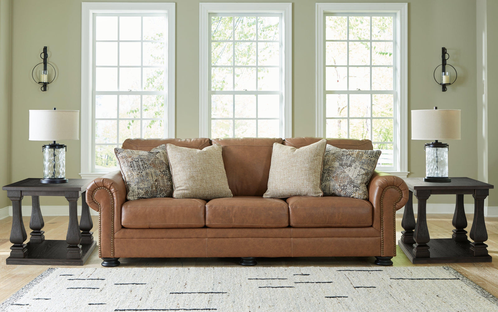Carianna Caramel Leather Sofa