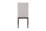 Gresham Gray Modern Rustic Acacia Veneer Solid Wood Gray Fabric Upholstery Dining Room Set - Ella Furniture