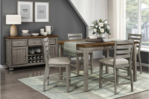 Tigard Gray Counter Height Set