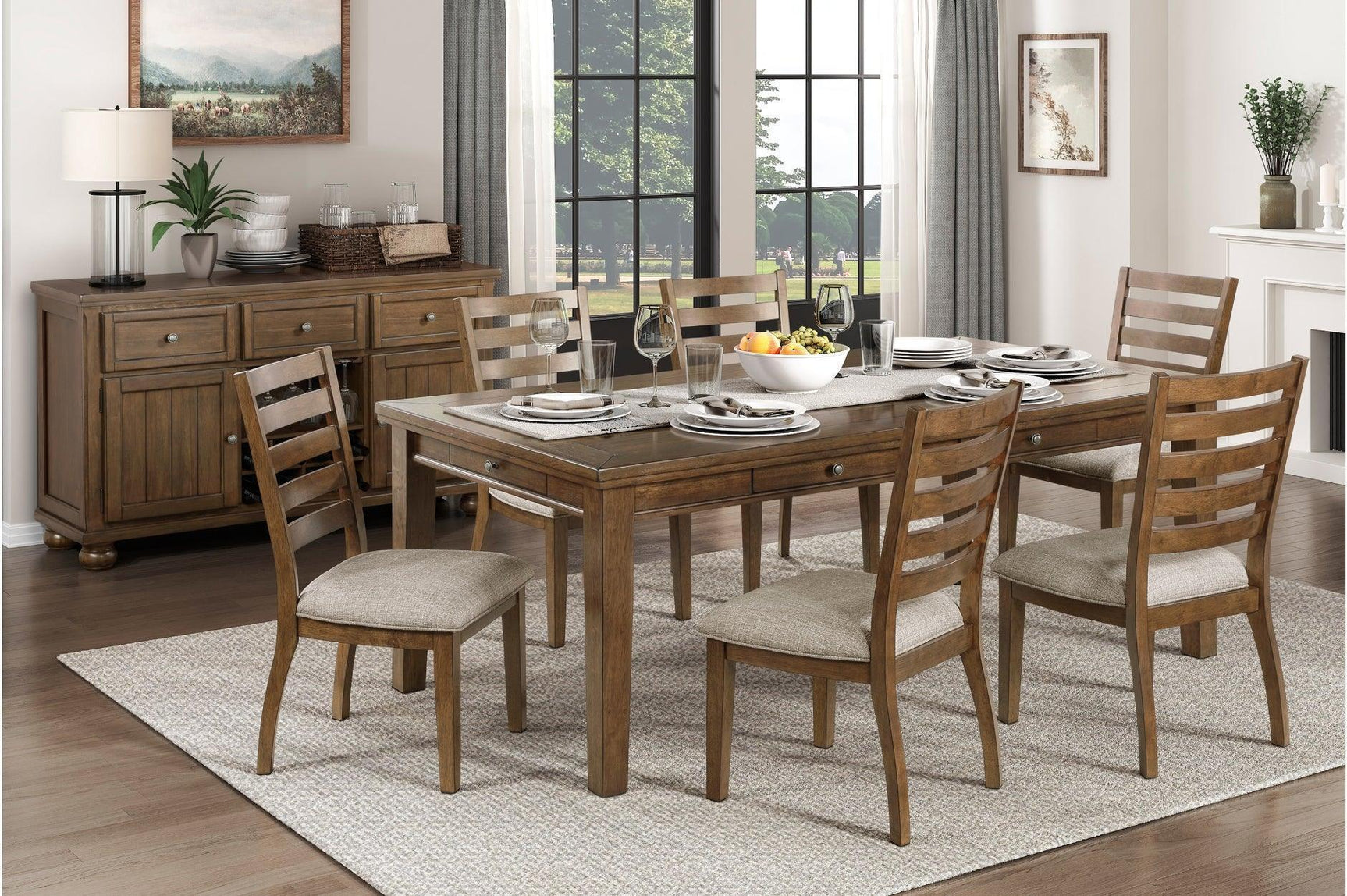 Tigard Brown Dining Room Set