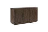 Brookings Brown Contemporary Acacia Veneer Solid Wood Beige Fabric Dining Room Set - Ella Furniture