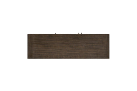 Brookings Brown Contemporary Acacia Veneer Solid Wood Beige Fabric Dining Room Set - Ella Furniture