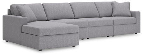 Modmax Granite 4-Piece Sectional with Chaise — angled view