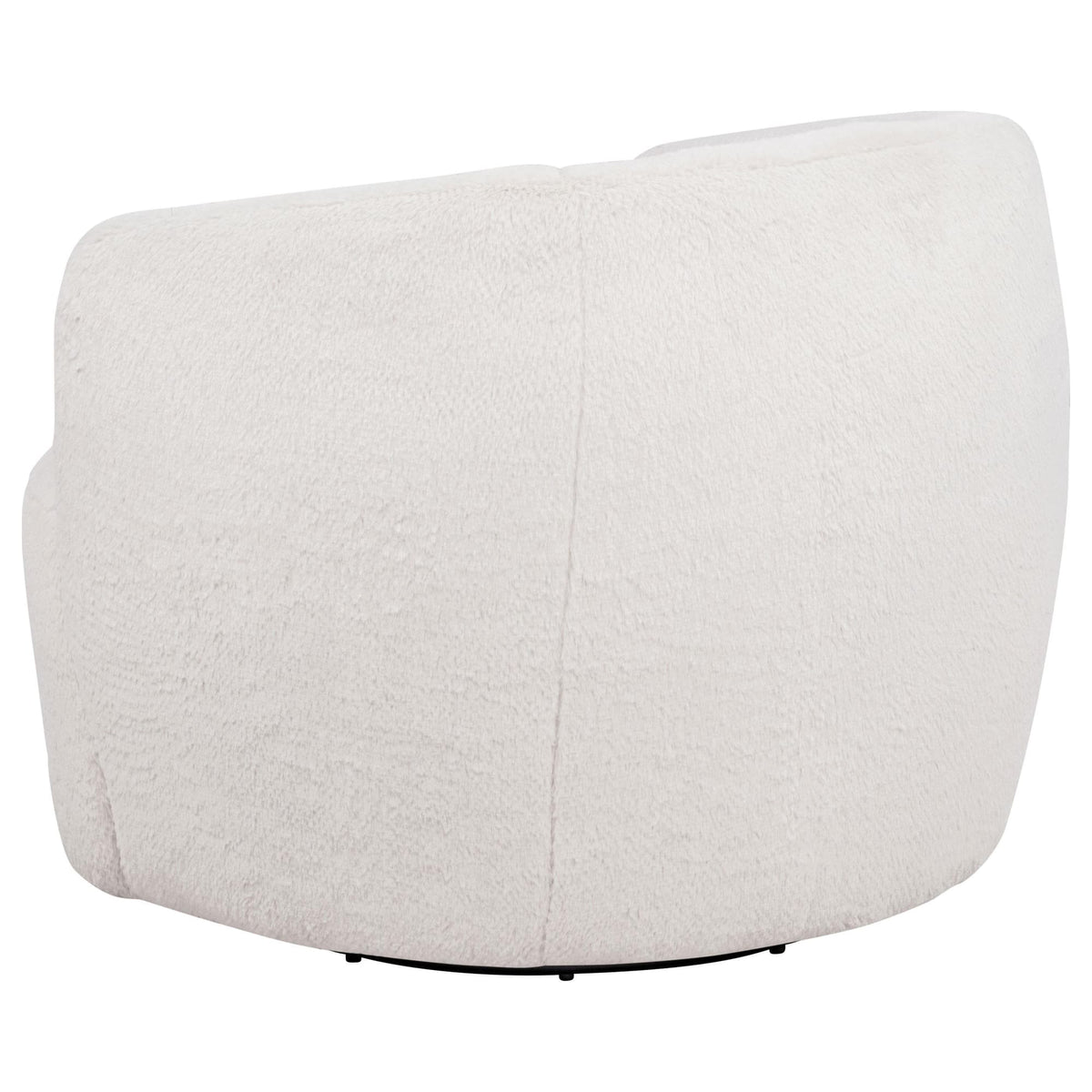 Hudson Faux Fur Swivel Accent Chair Ecru — product image 5
