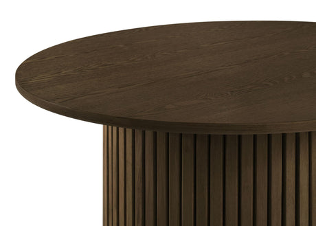Hamlyn 5-Piece Round Wood Counter Height Dining Set in Cream and Walnut — product image 5