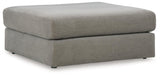 Avaliyah Ash Chenille Oversized Accent Ottoman