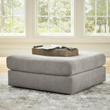 Avaliyah Ash Chenille Oversized Accent Ottoman