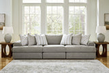 Avaliyah Ash Chenille 3-Piece Sectional Sofa