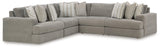 Avaliyah Ash Chenille 5-Piece Sectional
