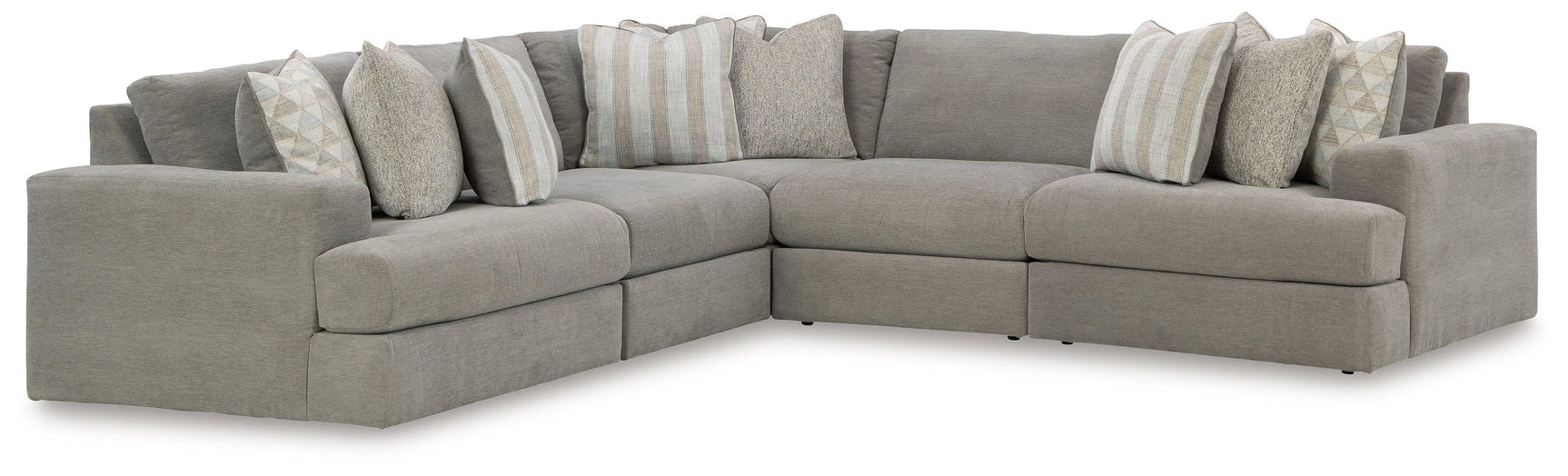 Avaliyah Ash Chenille 5-Piece Sectional
