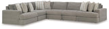 Avaliyah Ash Chenille 6-Piece Sectional
