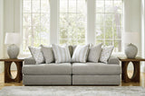 Avaliyah Ash Chenille 2-Piece Sectional Loveseat