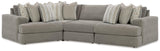 Avaliyah Ash Chenille 4-Piece Sectional
