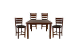 Ameillia Dark Cherry Counter Height Set