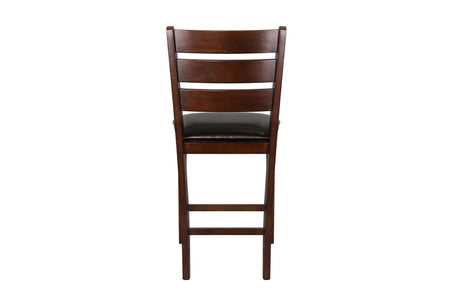 Ameillia Brown/Black Contemporary Solid Wood And Veneers Faux Leather Dining Room Set - Ella Furniture