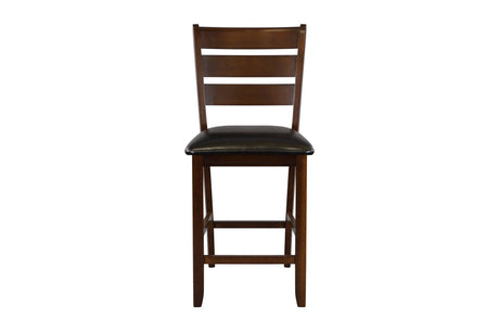 Ameillia Brown/Black Contemporary Solid Wood And Veneers Faux Leather Dining Room Set - Ella Furniture