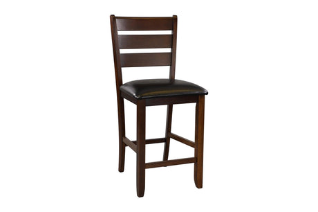 Ameillia Brown/Black Contemporary Solid Wood And Veneers Faux Leather Dining Room Set - Ella Furniture