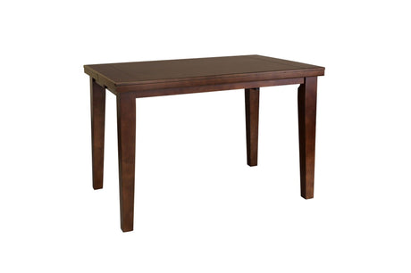 Ameillia Brown/Black Contemporary Solid Wood And Veneers Faux Leather Dining Room Set - Ella Furniture