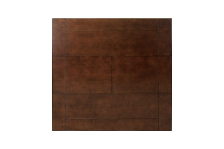 Ameillia Brown/Black Contemporary Solid Wood And Veneers Faux Leather Dining Room Set - Ella Furniture