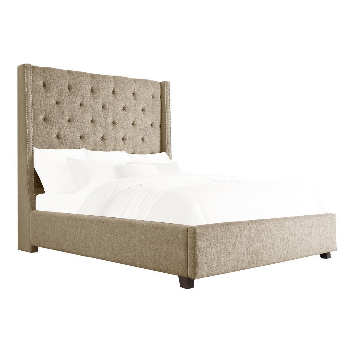 Fairborn Brown Upholstered Storage Platform Queen Bed