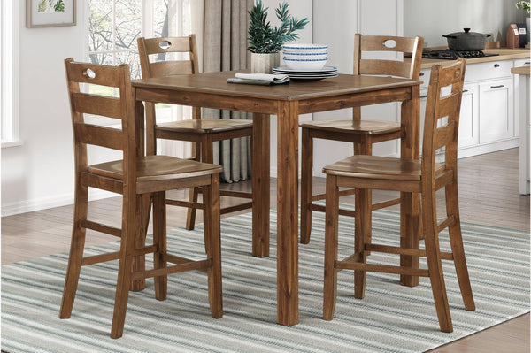 Stowe Light Brown Counter Height Set