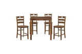 Stowe Light Brown Counter Height Set