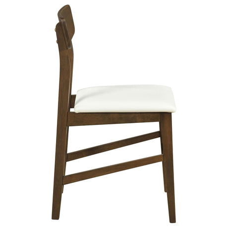 Merrin Dining Side Chair Off White and Walnut (Set of 2) — product image 8