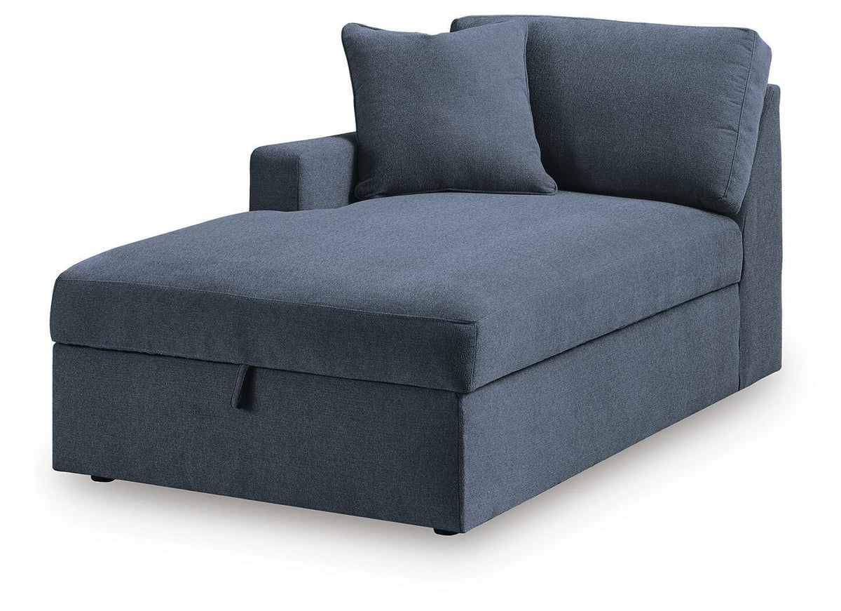 Modmax Ink 5-Piece Double Storage Chaise Sectional with Audio Consoles — angled view