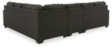 Lucina Charcoal 3-Piece Sectional With Ottoman
