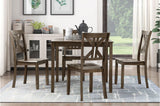 Rivera Charcoal Brown Square Dining Room Set