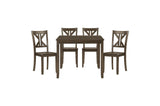 Rivera Charcoal Brown Square Dining Room Set
