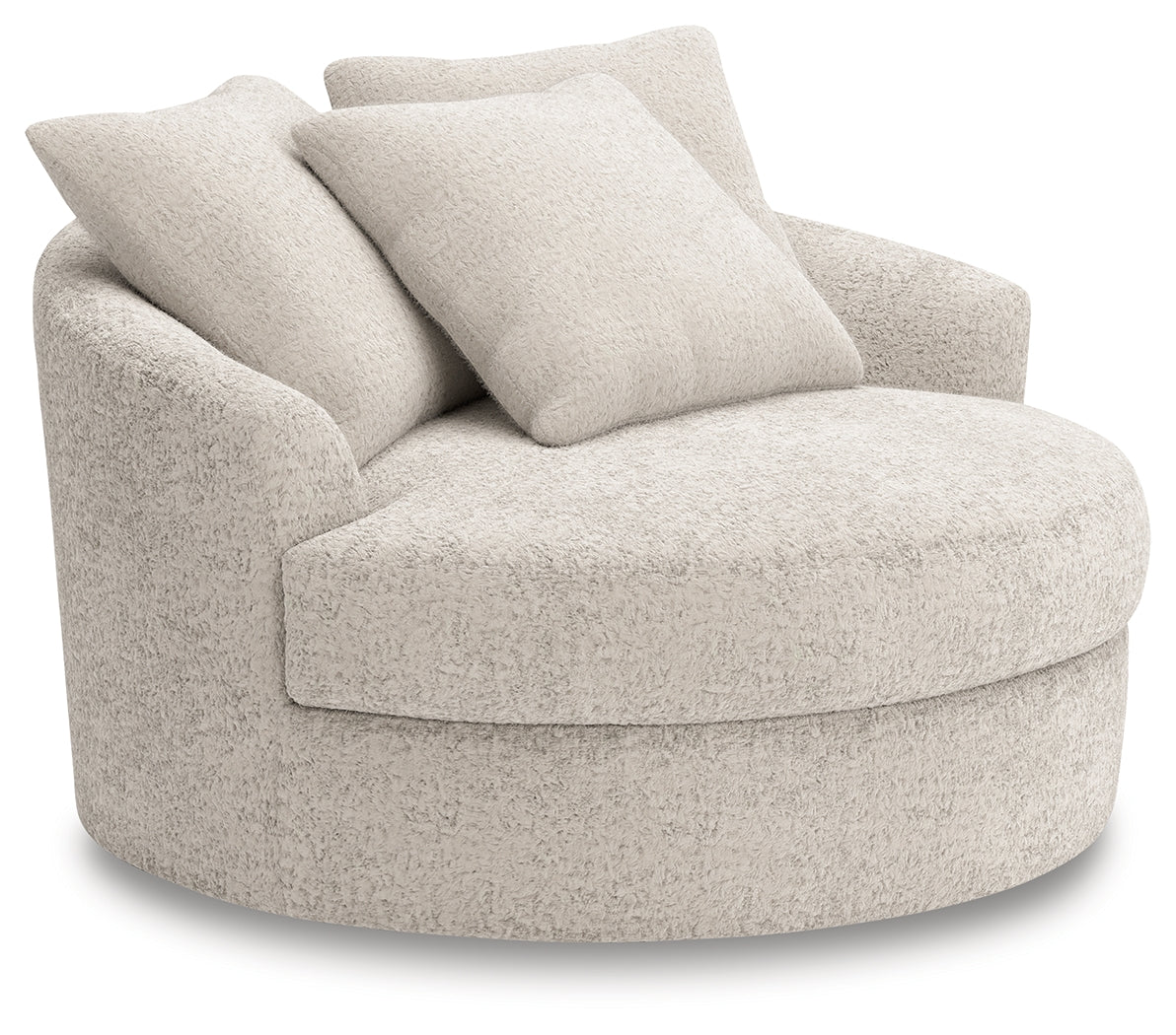 Cuddle Plush Arctic Chenille,Velvet Oversized Swivel Accent Chair