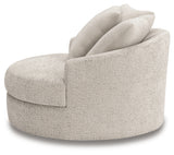 Cuddle Plush Arctic Chenille,Velvet Oversized Swivel Accent Chair