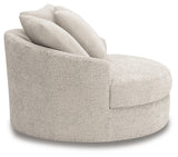 Cuddle Plush Arctic Chenille,Velvet Oversized Swivel Accent Chair
