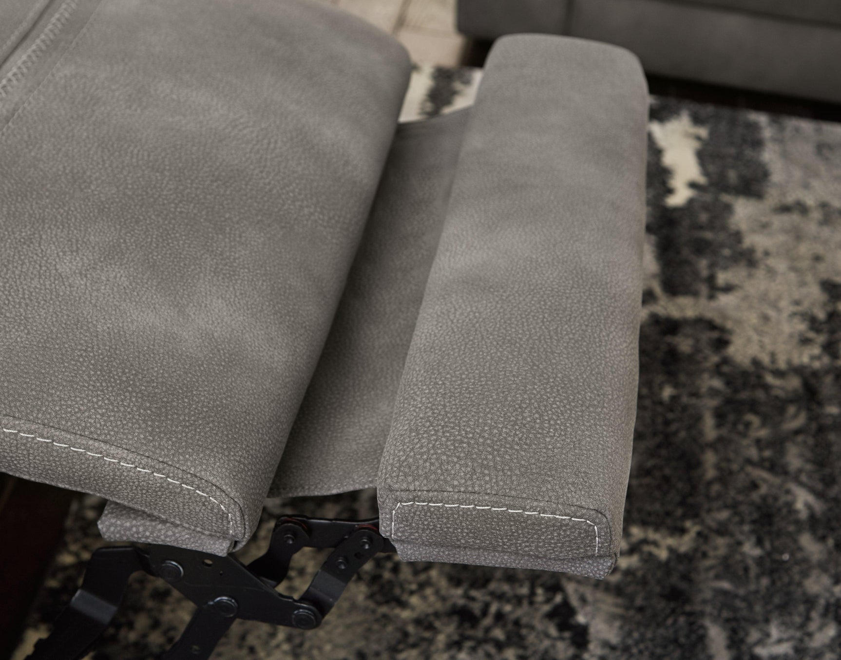 Next-gen Durapella Slate Microfiber Power Recliner - Ella Furniture