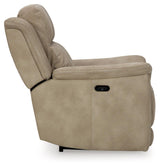 Next-gen Durapella Sand Microfiber Power Recliner - Ella Furniture