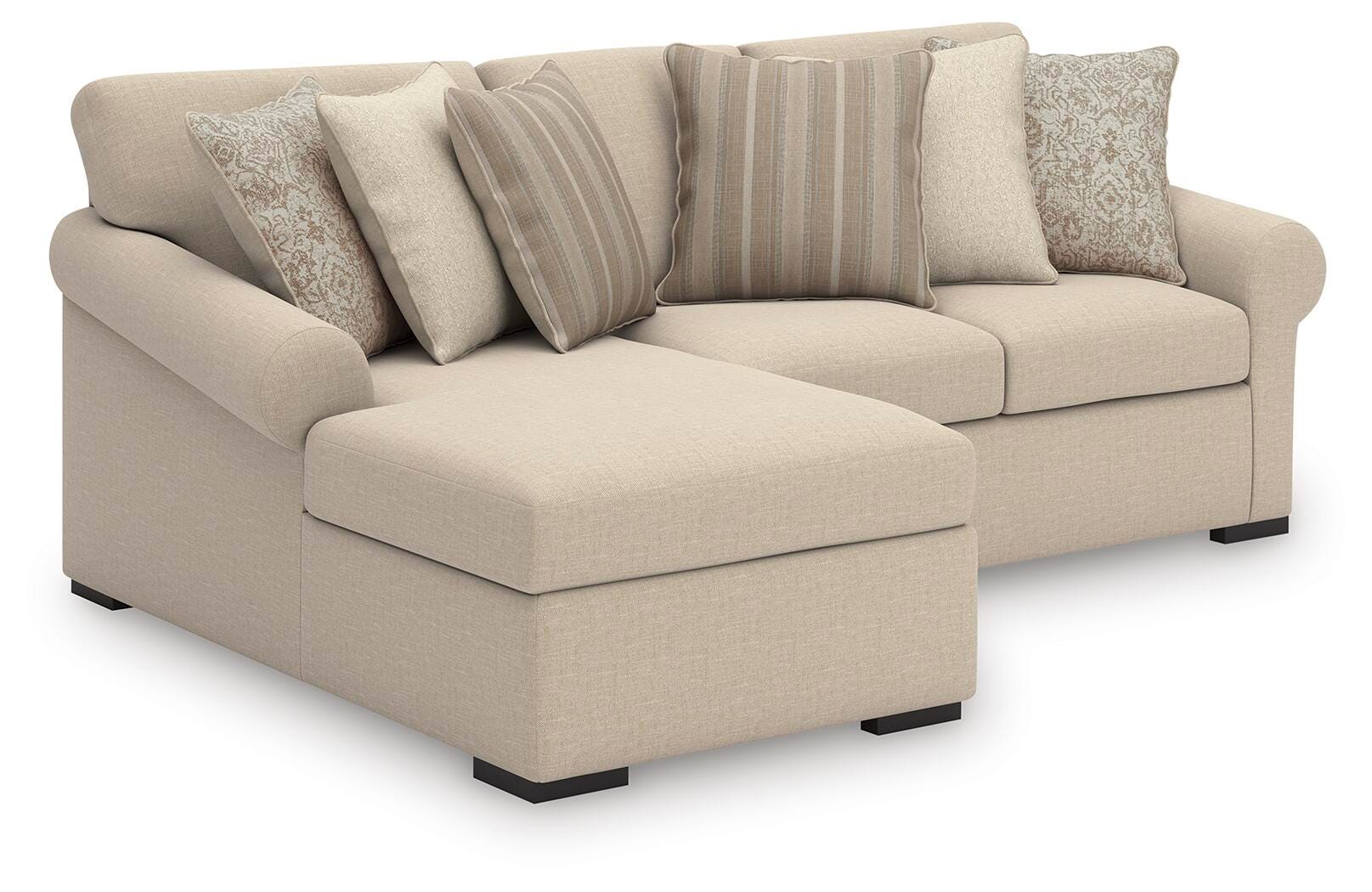 LadyMae Twill Performance Fabric,Next-Gen Nuvella™ 2-Piece Sectional with Chaise angled view